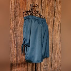 H&M Faux Silk Off-The-Shoulder Blouse